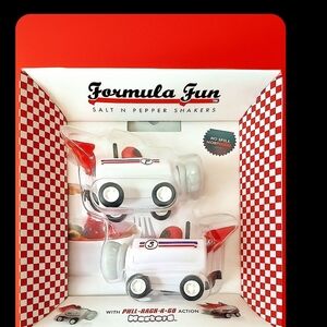 Formula Fun Salt and Pepper Shakers - White and Red
